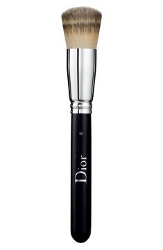 No. 12 Full Coverage Fluid Foundation Brush | Nordstrom Dior Foundation, Dior Runway, Blusher Makeup, High Coverage Foundation, Makeup List, Dior Forever, Brow Brush, Dior Makeup, Layers Of Skin