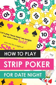 how to play strip poker for date night with free printables on the back