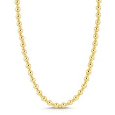 A gold beaded choker necklace with chain extender.  A great alternative to your classic choker necklace.   - 14k yellow gold plating over brass  - Choker measures 13" in length  - Lobster clasp closure with a 3" extender Gold Single Strand Choker Chain Necklace, Gold Single Strand Chain Choker Necklace, Gold Beaded Choker With Satellite Chain, Gold Choker With Adjustable Chain And Round Beads, Gold Choker With Round Beads And Adjustable Chain, Gold Ball Chain Classic Necklace, Classic Gold Ball Chain Necklace, Adjustable Gold Ball Chain Necklace, Chain Extenders