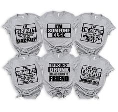 If Found Drunk Please Return To Friend Group Shirts, Drinking Buddies Shirt, Family Reunion Shirt, Girls Trip Shirt, I'm Someone Else Tee Our handmade Matching Family Christmas Shirts will be the perfect choice for your family vacations, graduations or birthday & wedding parties. You will be the star of the day with the quality, very soft fabric we use, in our Family Christmas Shirt, our modern designs and color options. You can get our Matching Xmas Tees in 7 different colors and sizes from XS Friend Group Shirts, Family Reunion Shirt, Drunk Friends, Family Reunion Shirts, Drunk Humor, Star Of The Day, Reunion Shirts, Ugly Christmas Shirts, Girls Trip Shirts