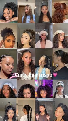 Curly Hairstyles With Edges, Hairstyles With Edges, Shrinkage Natural Hair, Preppy Hairstyles, Curly Hair Beauty, Mixed Curly Hair, Cute Curly Hairstyles, Curly Hair Styles Easy, Pretty Braided Hairstyles