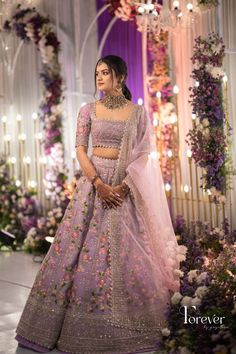 Follow for More bridal inspiration ✨️ Orang India, Engagement Lehenga, Latest Bridal Lehenga, Reception Outfit, Ritu Kumar, Net Lehenga, Lehenga Choli Online, Pink Lehenga, Embroidered Lehenga