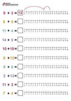 the number line worksheet for addition