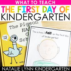 two books with the title what to teach the first day of kindergarten