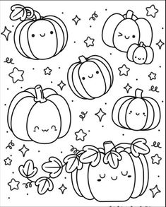 coloring pages with pumpkins and stars