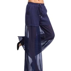 Extremely Trendy Apparel! Versatile Piece!! Perfect Addition To Your Wardrobe. 100% Rayon Navy High-waisted Summer Pants, Summer Navy High-waisted Pants, Chic Navy Summer Pants, Elegant Blue Bottoms For Vacation, Navy Full-length Pants For Spring, Navy Full-length Spring Pants, Spring Navy Full-length Pants, Steampunk Women, Palazzo Pant