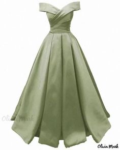 Olivia Mark - Draped Satin Green Evening Gown for Choir Performance, Art Exams, and Adult Ceremonies Green Wedding Dress With Pleated Bodice, Green Prom Gown With Pleated Bodice, Green Satin Gown For Banquet, Green Satin Gown With Pleated Bodice, Green Satin Bridesmaid Gown, Green Wedding Maxi Dress With Pleated Bodice, Green Evening Gowns, Terry Cloth Dress, Princess Skirt