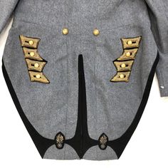 Vintage Military Jacket 1960s Size: medium armpit to armpit: 16” Tailored Winter Outerwear With Gold Buttons, Wool Long Sleeve Outerwear For Costumes, Fitted Fall Outerwear With Epaulettes, Vintage Outerwear With Epaulettes For Costume, Retro Fitted Outerwear With Covered Buttons, Vintage Costume Outerwear With Epaulettes, Fitted Double-breasted Outerwear For Costume, Winter Blazer With Epaulettes Long Sleeve, Fitted Military Outerwear With Button Cuffs