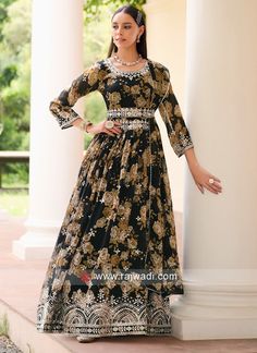 Latest Traditional Dresses, Party Wear Anarkali, Georgette Dupatta, Heavy Embroidery, Kesha, Salwar Kameez Designs, Anarkali Suit