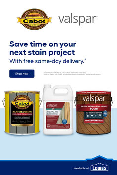 an ad for valspar with three different colors