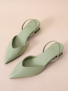 Shoes Heels Classy, Green Flats, Flats For Women, Classy Shoes, Heels Classy, Girly Shoes, Aesthetic Shoes, Elegant Shoes, Swag Shoes