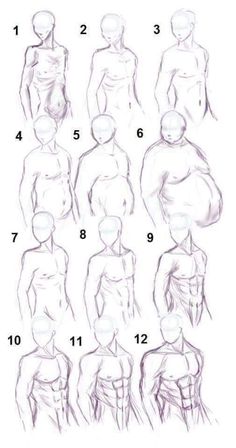 Body Drawing Reference, Mens Body Types, Male Body Drawing, Male Art Reference, Body Type Drawing, Drawing Anatomy, Human Body Drawing, Sketches Art, Poses Drawing