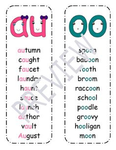 two bookmarks with words that spell out the word ou and an owl on them