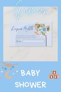 a baby shower sign and its name on the wall next to it is an image of a