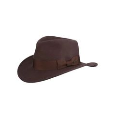 Indiana Jones Official Men's Wool Felt Water-Repellent Fedora, #Ij557 This Fedora Hat Is Perfect For Any Adventurer. The Water-Repellent Wool Felt Material Will Keep Their Head Warm And Dry In Any Season. The Stylish Brown Hat Comes With All Of The Features That A True Indiana Jones Fan Could Want, Including Lightweight And Packable Construction. Product Details: Crushable/Packable, Water Repellent Wool Felt Outback With 3" Brim Grosgrain Band Color: Brown Imported Sizes: Medium - X-Large Fedora Hat Men, Brown Hat, Brown Hats, Felt Material, Indiana Jones, Fedora Hat, Hat Sizes, Western Wear, Wool Felt