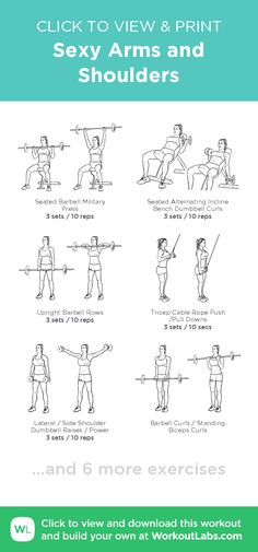 an exercise poster showing how to use the exercises for chest and shoulder workouts, with instructions