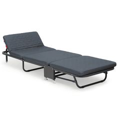 an adjustable bed frame is shown with the mattress on it's backrests