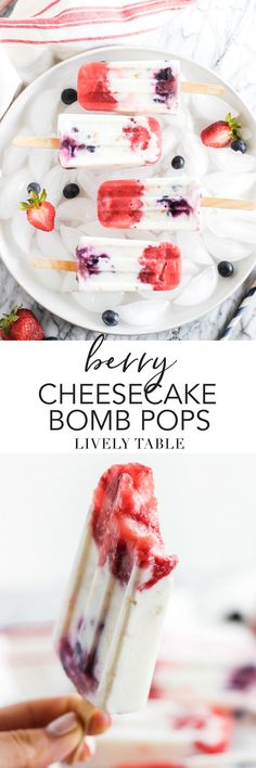 berry cheesecake ice cream pops are the perfect summer treat