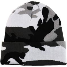 Gelante Adult Unisex Knitted Beanie hat cap with cuffed one size fits all will keep your head warm in the winter time. Color: White.  Gender: female.  Pattern: camo. Winter Acrylic Hat For Streetwear, Acrylic Winter Hat For Streetwear, Casual Acrylic Hat For Streetwear, Casual Streetwear Hats In Acrylic, Casual Acrylic Streetwear Hat, Acrylic Beanie For Streetwear, Casual Acrylic Beanie For Streetwear, Casual Brimmed Acrylic Beanie, Gray Acrylic Beanie Casual Style