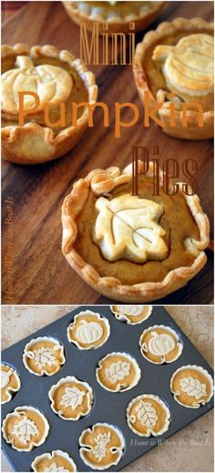 mini pumpkin pies with the title overlay