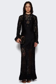 Rabanne Long Lace Dress Long Lace Dress, Lace Dress Long, Beetlejuice, Lace Dress, Style Inspiration, Lace