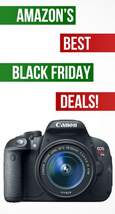 a camera with the words amazon's best black friday deal on it and an image of