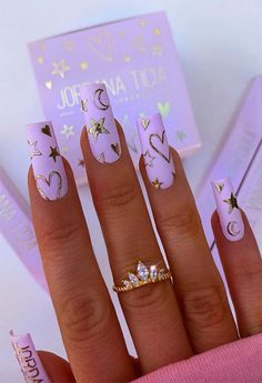 Star Nail Designs, Nails Trend, Edgy Nails, Cute Acrylic Nail Designs, Long Acrylic Nails Coffin, Matte Pink, Star Nails