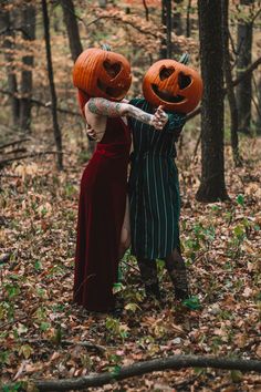 Pumpkinhead carved pumpkin 
Pumpkins Halloween BFF best friend photo ideas dressy Forest dress up creative photo shoot spooky Halloween Themed Best Friend Photo Shoot, Friend Pumpkin Head Photoshoot, Modern Mohawk