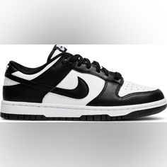 Nike Dunk Low 'Black White' Sneakers Authentic No Cap All Brand New Created For The Hardwood But Taken To The Streets, The Basketball Icon Returns With Classic Details And Throwback Hoops Flair. Channeling '80s Vibes, Its Padded, Low-Cut Collar Lets You Take Your Game Anywherein Comfort. Benefits Leather In The Upper Ages To Soft Perfection. Foam Midsole Offers Lightweight, Responsive Cushioning. Rubber Outsole With Classic Hoops Pivot Circle Adds Durable Traction And Heritage Style. Low-Cut, Pa Classic Black Sneakers With Contrast Sole, Sporty Black And White Sneakers For Streetwear, Classic Black Basketball Shoes With Boost Midsole, Classic Black And White Sneakers For Streetwear, Black And White Sneakers With Contrast Sole For Streetwear, Modern Black Custom Sneakers For Sports, Sporty Low-top Black And White Sneakers, Classic Black Low-top Basketball Shoes, Classic Black Custom Sneakers For Sports