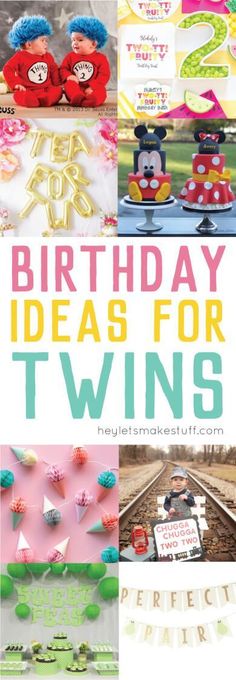 birthday ideas for twins that are easy to make