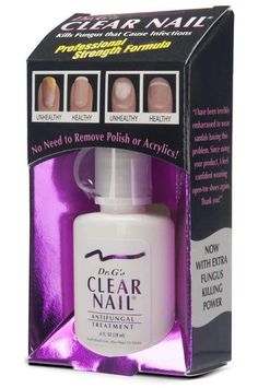 Dr. G's - Clear Nail Antifungal Treatment DR. G'S Clear Nail effectively kills bacteria and viruses making fingers and toes look and feel better. A unique solution that is odor-free, contains no harsh acids, and has no drug interactions with oral medications. Two daily applications of physician-tested Dr. G's Clear Nail (to the infected areas) can bring dramatic results in 3-6 months for fingers and 6-12 months for toes. Dr. G's patented Clear Nail formulation is odor-free, contains no harsh aci Antifungal Nail Polish, Antifungal Cream, Nail Infection, Fungal Nail, Clear Nail, Nails Today, Brittle Nails, Ingrown Toe Nail, Fungal Infection