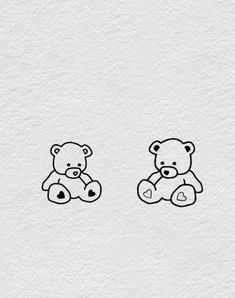 Teddy Bear Finger Tattoo, Teddy Bear Tattoo Aesthetic, Minimalist Teddy Bear Tattoo, Matching Teddy Bear Tattoos, Teddy Tattoo Bear, Pair Tattoos Love, Simple Teddy Bear Tattoo