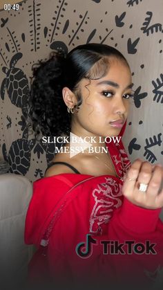 * ANGELICAA on TikTok hairstyles for beach vacation, pool hairstyle ideas black women, pool hair ideas hairstyles, pool hairstyle ideas short hair!! Slick Back Hairstyles Women, Slick Side Part Bun, Curly Slick Back Hairstyles, Side Part Slick Back Bun Natural Hair, V Part Slick Back, Messy Slick Back, Slick Back Curly Ponytail, Slick Back Bun Curly Hair, Side Part Hairstyles Curly Hair