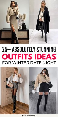 Winter Outfits For Night Out, 30s Winter Outfits, Night Out Looks Winter Classy, Winter Fashion Outfits Night Out, Daytime Party Outfit Fall, Seattle Night Out Outfit, Fall Outfits For Going Out At Night, Women’s Going Out Outfits Winter, Winter Party Outfit Night Cold Casual