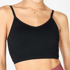 This Unbelievably Comfortable (And Cute!) Seamless Bra Doubles Up As A Sports Bra And Bralette. Wear It While Perfecting Your Downward Facing Dog Or While Perfecting Your Dance Moves Downtown. Features Adjustable Straps Removable Cups Size: Xs( No Price Tag) Black Camisole Sports Bra For Workout, Micro-elastic Seamless Tops With Built-in Bra, Sporty Camisole Sports Bra With Built-in Bra, Sports Camisole Bra With Built-in Bra, Black No-show Sports Bra With Built-in Bra, Sports Camisole With Built-in Bra, Black Seamless Yoga Bra, Seamless Black Yoga Bra, Soft Touch Sports Bra With Stretch