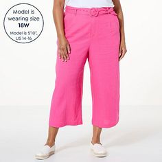 G by Giuliana Sugar Washed High Rise Wide Leg Crop Pant  A stylish summer staple, this unique, wide-leg crop pant design was crafted from breathable linen-blend fabric with a sugar-washed finish to give it a sweet, vintage look. Spring Wide Leg Beach Capris, Spring Beach Capris With Wide Leg, Spring Beach Capris Wide Leg, Spring Beach Wide Leg Capris, Spring Linen Wide Leg Capris, Spring Wide-leg Linen Capris, Wide Leg Linen Capris For Summer, Summer Linen Capris For Workwear, Linen Capris For Summer Workwear