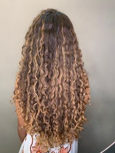 Curly Brown Hair With Blonde Highlights, Curly Highlights, Dyeing Hair, Dyed Curly Hair, Balayage Blond, Highlights Curly Hair, Brown Curly Hair, A Leap Of Faith