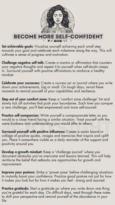 Remember, building self-confidence is a journey, so be patient and kind to yourself along the way 💕You've got this #selfconfidence #selfimprovement Finding Confidence In Yourself, How To Build Self Esteem, How To Be Confident, Rebuilding Confidence, Confidence Hacks, Grow Confidence, Self Confidence Building, Build Self Confidence, Building Self Confidence