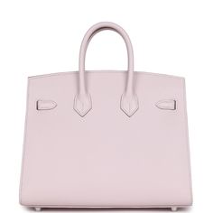 This Birkin, in the Sellier style, is in Mauve Pale epsom leather with palladium hardware and has tonal stitching, front flap, two straps with center toggle closure, clochette with lock and two keys, and double rolled handles.The interior is lined with Mauve Pale chevre and has one zip pocket with an Hermes engraved zipper pull and an open pocket on the opposite side.Collection: BOrigin: FranceCondition: New and never worn (plastic on hardware)Accompanied by: Hermes box, Hermes dustbag, clochette, lock, two keys, clochette dustbag, felt, carebookMeasurements: 10" width x 7.5" height x 4.75" depth; 2.75" handle drop Elegant Togo Leather Textured Bag, Hermes Birkin Sellier, Birkin Sellier, Hermes Birkin 25, Hermes Birkin 30, Hermes Box, Birkin 25, Zipper Pulls, Hermes Birkin