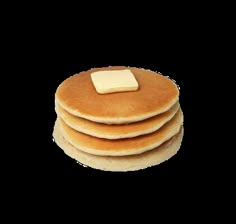 stack of pancakes with butter on top