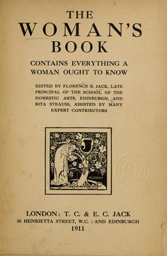 the woman's book contains everything a woman taught to know