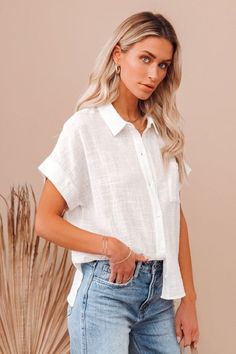 Linen 3/4 sleeve tie front blouse Another Whimsy Best seller Women Shirts Blouse Casual, Summer Cotton Top, Summer Cotton Tops, Womens Basic Tops, Shirt Blouses Women's, Short Sleeve Shirt Women, Linen Short, Crop Top Blouse, Women Shirts Blouse