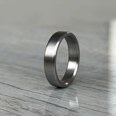 Minimalist Titanium Ring Industrial Modern Ring Brushed Finish Wedding Band Men Gray Ring Simple Titanium Band 5 Year Anniversary - Etsy Minimalist Titanium Rings For Anniversary, Silver Titanium Ring With Brushed Finish, Minimalist Brushed Finish Promise Ring, Minimalist Titanium Rings For Formal Occasions, Modern Brushed Finish Promise Ring, Titanium Ring With Brushed Finish For Gift, Titanium Ring With Brushed Finish As Gift, Titanium Rings With Brushed Finish For Gift, Ring Industrial