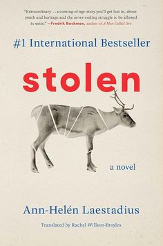 the book cover for stolen by ann - helen lasadius is shown in red and black