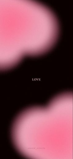 pink and black background with the word love