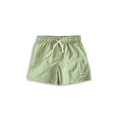 Bather kids solid sage swim trunk Stretch Swimwear For Summer Playtime, Summer Nylon Bottoms With Adjustable Waist, Green Summer Bottoms For Playtime, Stretch Green Swimwear For Play, Summer Playtime Elastic Bottoms, Green Swimwear With Elastic Waistband For Spring, Casual Swimwear For Summer Playtime, Green Bottoms For Summer Playwear, Green Playwear Bottoms For Summer