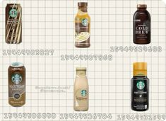 starbucks coffee products are displayed on a grid