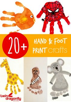 hand and foot print crafts for kids