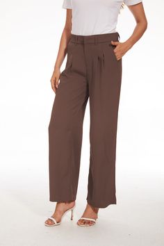 One-piece wonder Our pants are beautifully tailored to fit your body comfortably. Classic cuts and slim-fit designs accentuate your best features. They’re great basics to wear with many style tops, you’ll wear our timeless styles for years. These are tailored-yet-relaxed wide-leg pants with front knife pleats, easy drape, and a long, wide leg. The unique functional waistband of the wide-leg pants provides long-lasting comfort and plenty of stretch to ensure your all-day comfort. It can be matche Knife Pleats, Warm Pants, Wide Leg Dress Pants, Style Tops, Bell Bottom Pants, Trendy Colors, Cut Design, That Way, Leg Pants