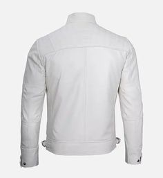 Made using high-quality leather, the men’s classic white leather cafe racer jacket is an epitome of durability and comfort. It features a sleek zipper closure, snap-button collar, and functional pockets that ensure maximum practicality and a unique style. The additional design features such as quilted patterns on shoulders and waist belts add a distinctive touch to the outlook of this jacket. Product Specification Material & Lining: Mid-weight sheepskin leather exterior and soft viscose lined in Classic Cafe Racer, Classic Cafe, Maroon Leather Jacket, Cafe Racer Design, Pink Leather Jacket, Cafe Racer Jacket, Green Leather Jackets, White Leather Jacket, Blue Leather Jacket